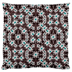 Modern Floral Geometric Pattern Large Flano Cushion Case (two Sides) by dflcprints