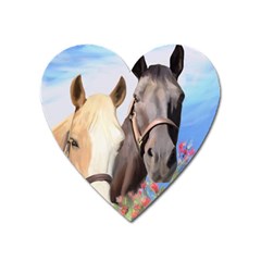 Miwok Horses Magnet (heart) by JulianneOsoske