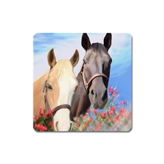 Miwok Horses Magnet (square)