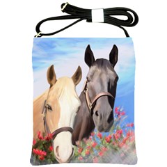 Miwok Horses Shoulder Sling Bag by JulianneOsoske