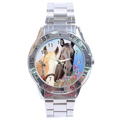 Miwok Horses Stainless Steel Watch by JulianneOsoske