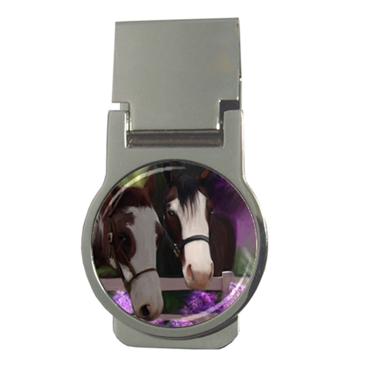 Two Horses Money Clip (Round)