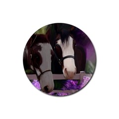 Two Horses Drink Coasters 4 Pack (round)