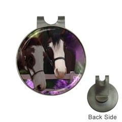 Two Horses Hat Clip With Golf Ball Marker