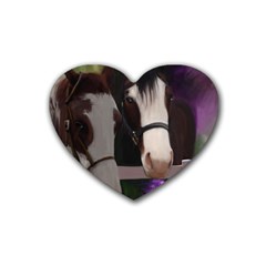 Two Horses Drink Coasters (heart) by JulianneOsoske