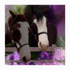 Two Horses Glasses Cloth (medium) by JulianneOsoske