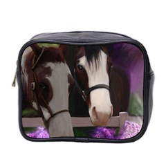 Two Horses Mini Travel Toiletry Bag (two Sides) by JulianneOsoske