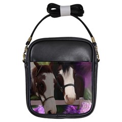 Two Horses Girl s Sling Bag by JulianneOsoske