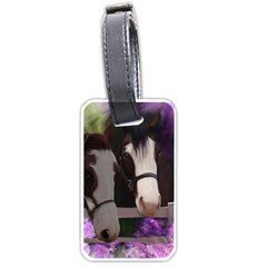 Two Horses Luggage Tag (one Side) by JulianneOsoske