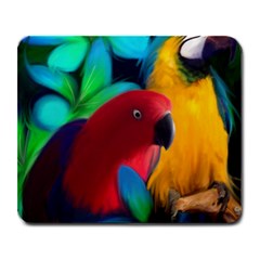 Two Friends Large Mouse Pad (rectangle) by JulianneOsoskeFeathers