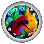 Two Friends Wall Clock (Silver) Front