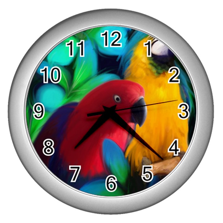 Two Friends Wall Clock (Silver)