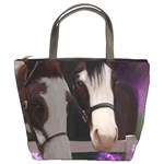 Two Horses Bucket Handbag Front