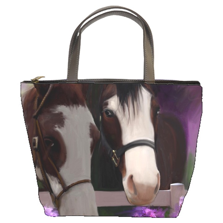 Two Horses Bucket Handbag