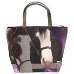 Two Horses Bucket Handbag Back