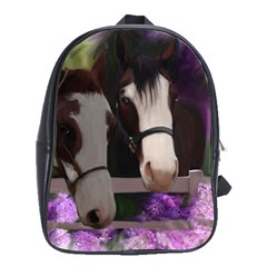 Two Horses School Bag (xl) by JulianneOsoske