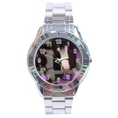 Two Horses Stainless Steel Watch