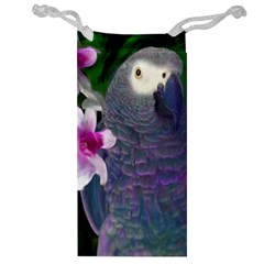 African Grey Parrot Jewelry Bag by JulianneOsoskeFeathers