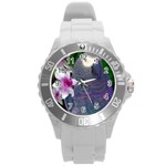 African Grey Parrot Plastic Sport Watch (Large) Front