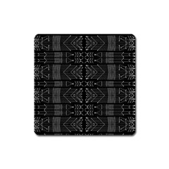 Black And White Tribal  Magnet (square) by dflcprints