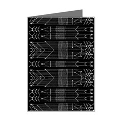 Black And White Tribal  Mini Greeting Card by dflcprints