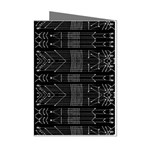 Black and White Tribal  Mini Greeting Card (8 Pack) Left