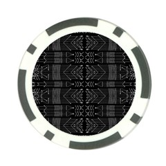 Black And White Tribal  Poker Chip