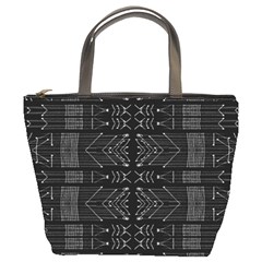 Black And White Tribal  Bucket Handbag