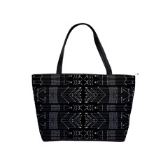 Black And White Tribal  Large Shoulder Bag by dflcprints