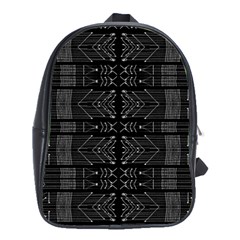 Black And White Tribal  School Bag (large)