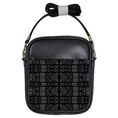 Black And White Tribal  Girl s Sling Bag by dflcprints