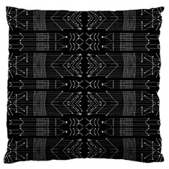 Black And White Tribal  Large Cushion Case (two Sided) 