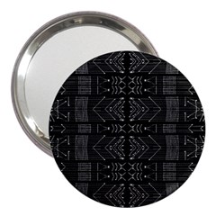 Black And White Tribal  3  Handbag Mirror by dflcprints