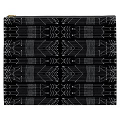 Black And White Tribal  Cosmetic Bag (xxxl) by dflcprints