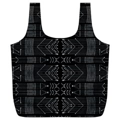 Black And White Tribal  Reusable Bag (xl)