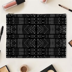 Black And White Tribal  Cosmetic Bag (xl)