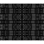 Black and White Tribal  Deluxe Canvas 14  x 11  (Framed) 14  x 11  x 1.5  Stretched Canvas