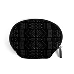 Black and White Tribal  Accessory Pouch (Small) Front