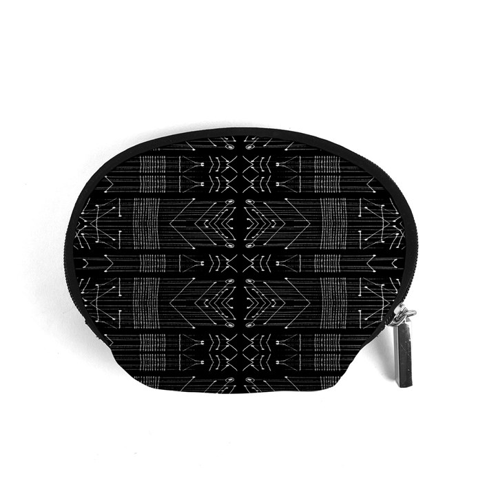 Black and White Tribal  Accessory Pouch (Small)