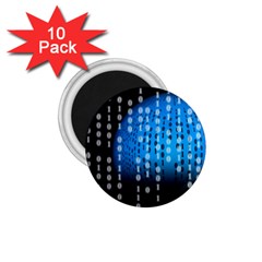 Binary Rain 1 75  Button Magnet (10 Pack) by StuffOrSomething