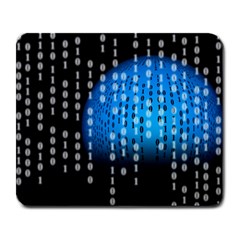 Binary Rain Large Mouse Pad (rectangle) by StuffOrSomething