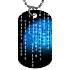 Binary Rain Dog Tag (one Sided)