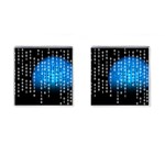 Binary Rain Cufflinks (Square) Front(Pair)