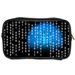 Binary Rain Travel Toiletry Bag (one Side)