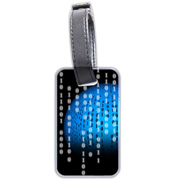 Binary Rain Luggage Tag (Two Sides)