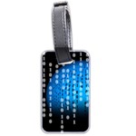 Binary Rain Luggage Tag (Two Sides) Back