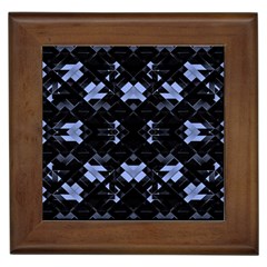 Futuristic Geometric Design Framed Ceramic Tile