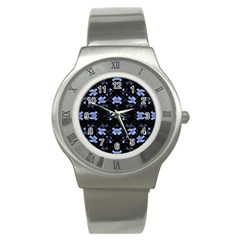 Futuristic Geometric Design Stainless Steel Watch (slim) by dflcprints