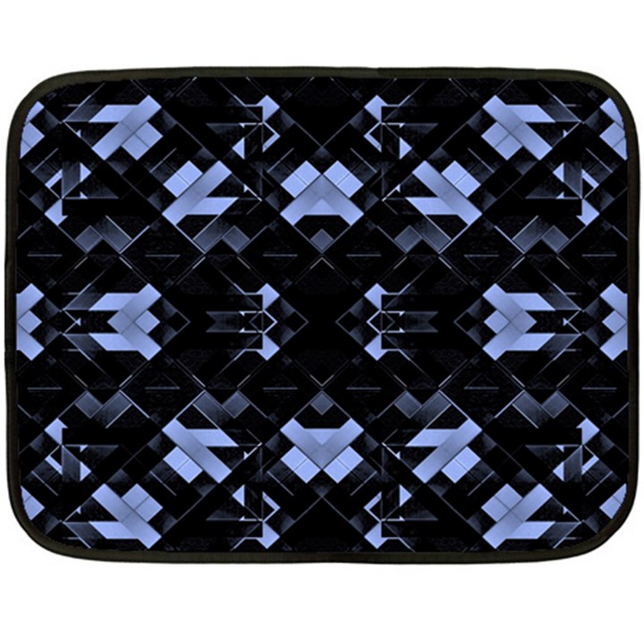 Futuristic Geometric Design Mini Fleece Blanket (Two Sided)