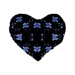 Futuristic Geometric Design Standard 16  Premium Heart Shape Cushion  by dflcprints